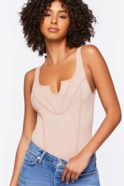 Seamless Split-Neck Bodysuit