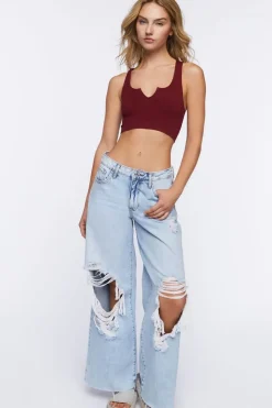 Seamless Split-Neck Bralette