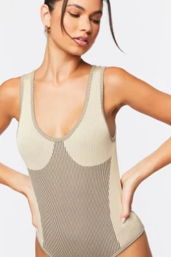 Seamless Striped Bodysuit