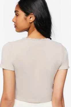 Seamless Tie-Front Crop Top
