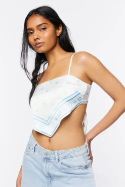 Seashell Print Handkerchief Top