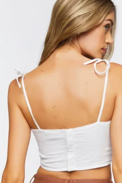 Seersucker Corset Cropped Cami