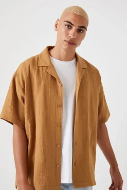 Seersucker Drop-Sleeve Shirt