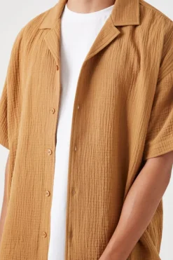 Seersucker Drop-Sleeve Shirt