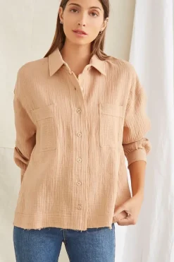 Seersucker Raw-Cut Shirt
