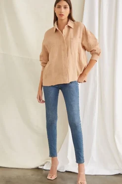 Seersucker Raw-Cut Shirt