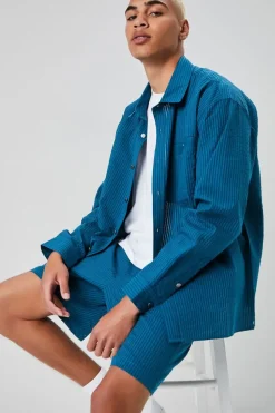Seersucker Striped Shirt