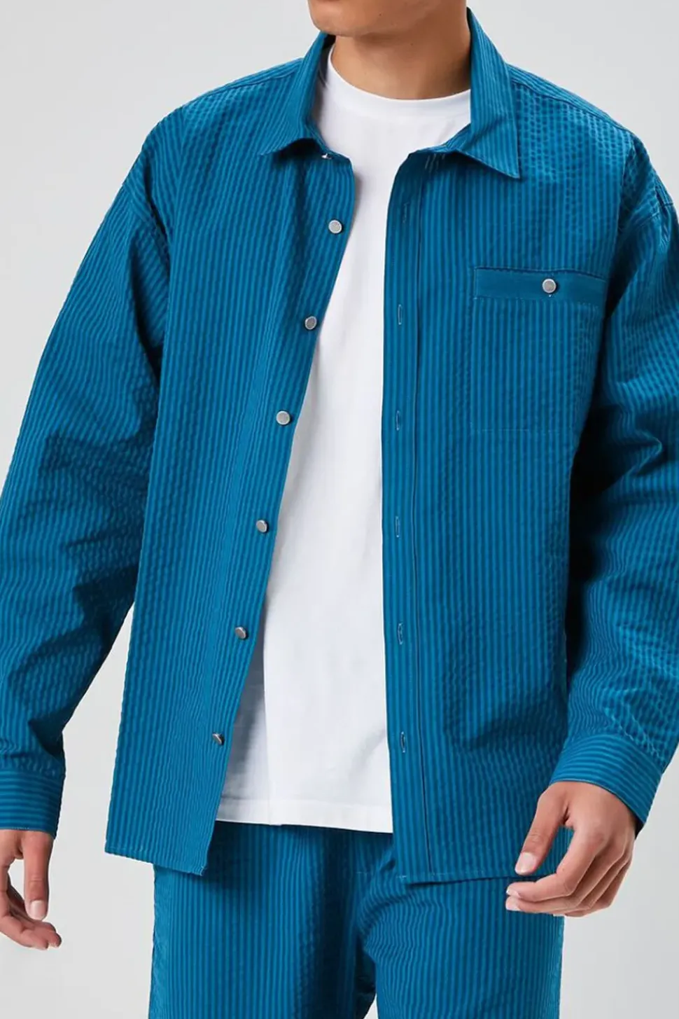 Seersucker Striped Shirt
