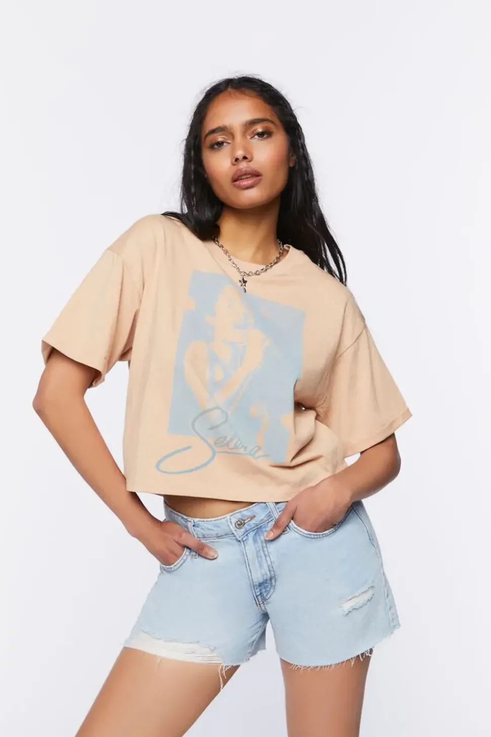 Selena Graphic Cropped Tee