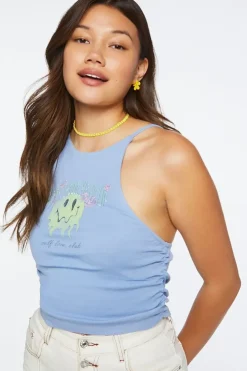 Self Love Club Graphic Ruched Cami