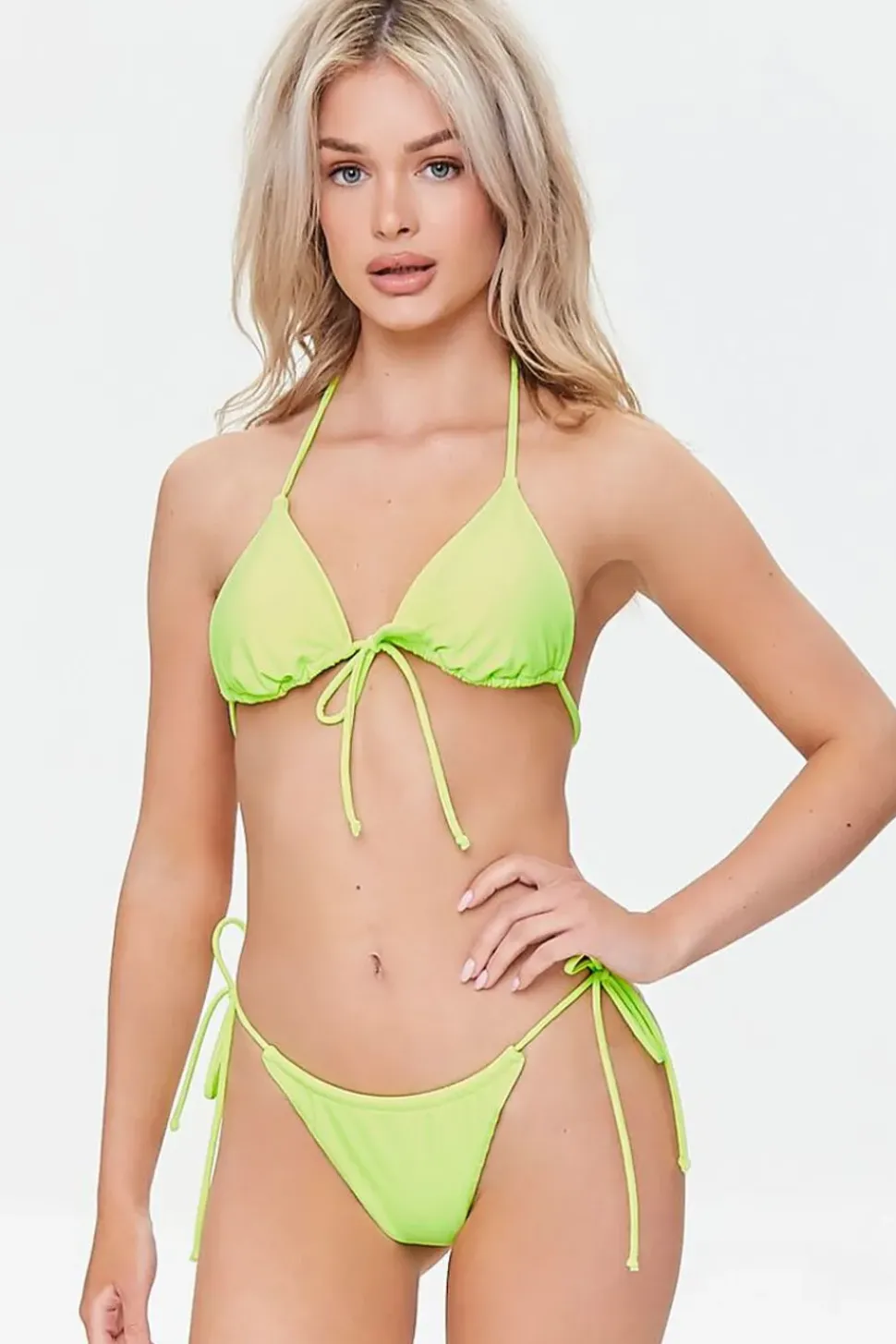 Self-Tie String Bikini Bottoms