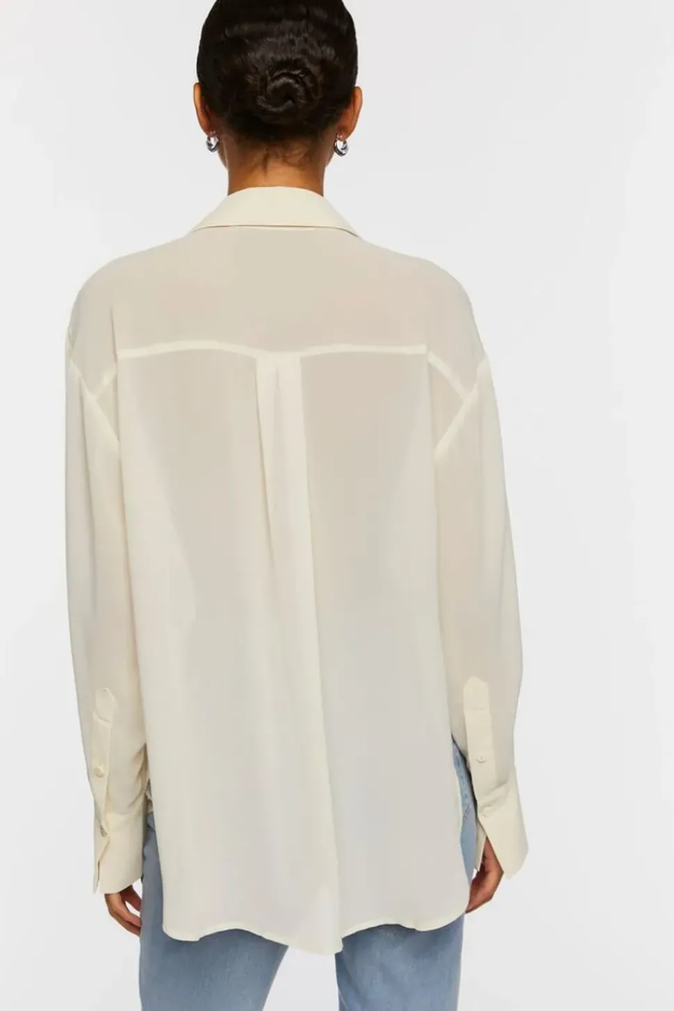 Semi-Sheer V-Neck Shirt