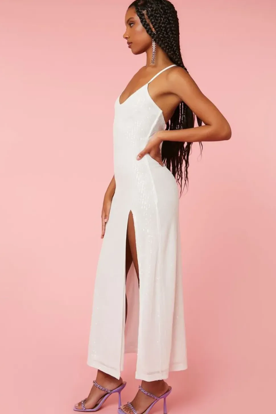 Sequin Crisscross Maxi Gown