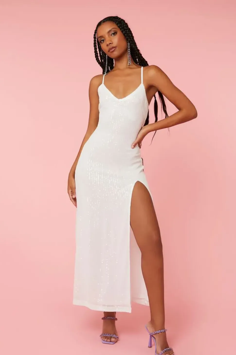 Sequin Crisscross Maxi Gown