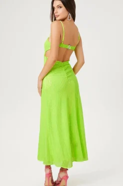 Sequin Cutout Cami Midi Dress