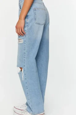 90S-Fit Destroyed High-Rise Jeans