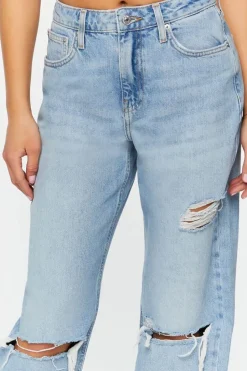 90S-Fit Destroyed High-Rise Jeans