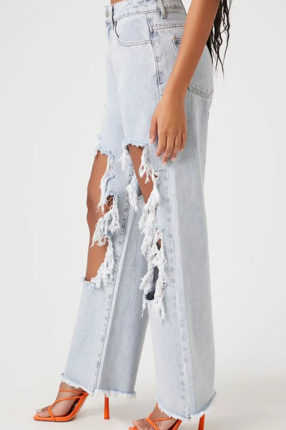 90S-Fit Destroyed Jeans