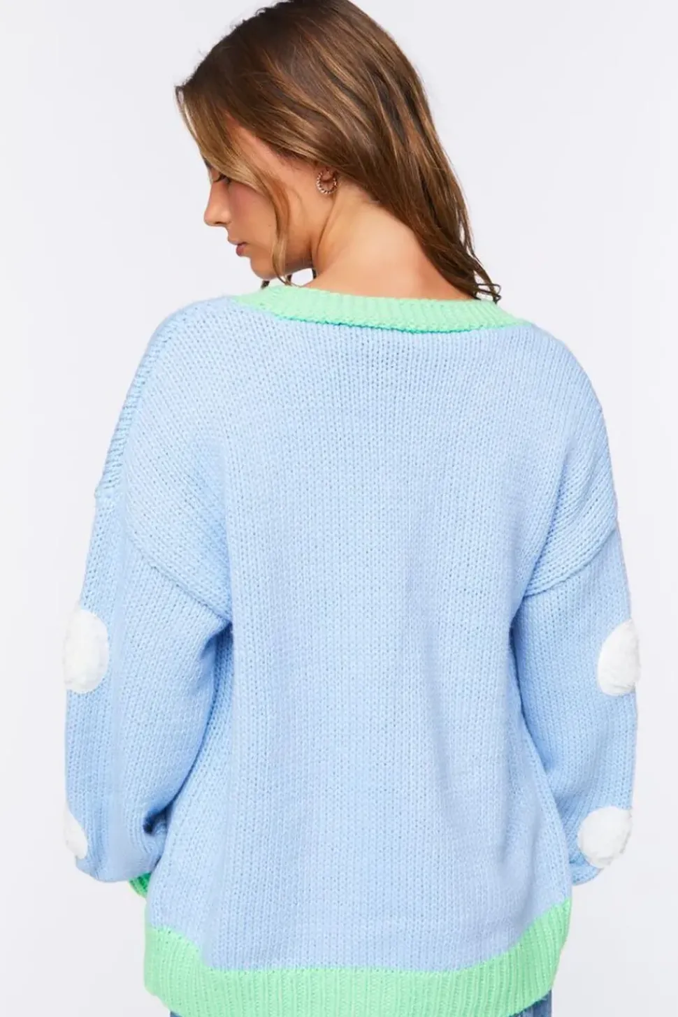 Sheep Embroidered Cardigan Sweater
