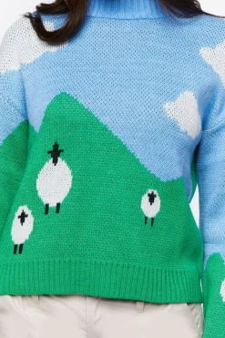 Sheep Intarsia-Knit Sweater