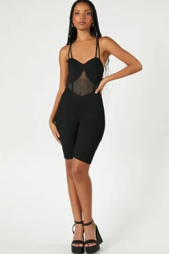 Sheer Bustier Cami Romper