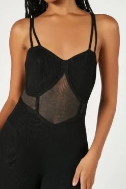 Sheer Bustier Cami Romper