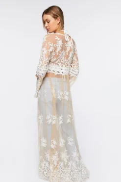 Sheer Crochet Lace Kimono