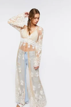 Sheer Crochet Lace Kimono