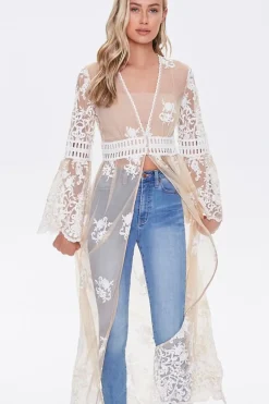 Sheer Crochet Lace Kimono