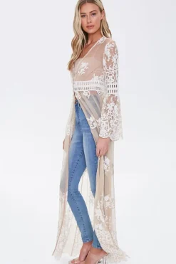 Sheer Crochet Lace Kimono