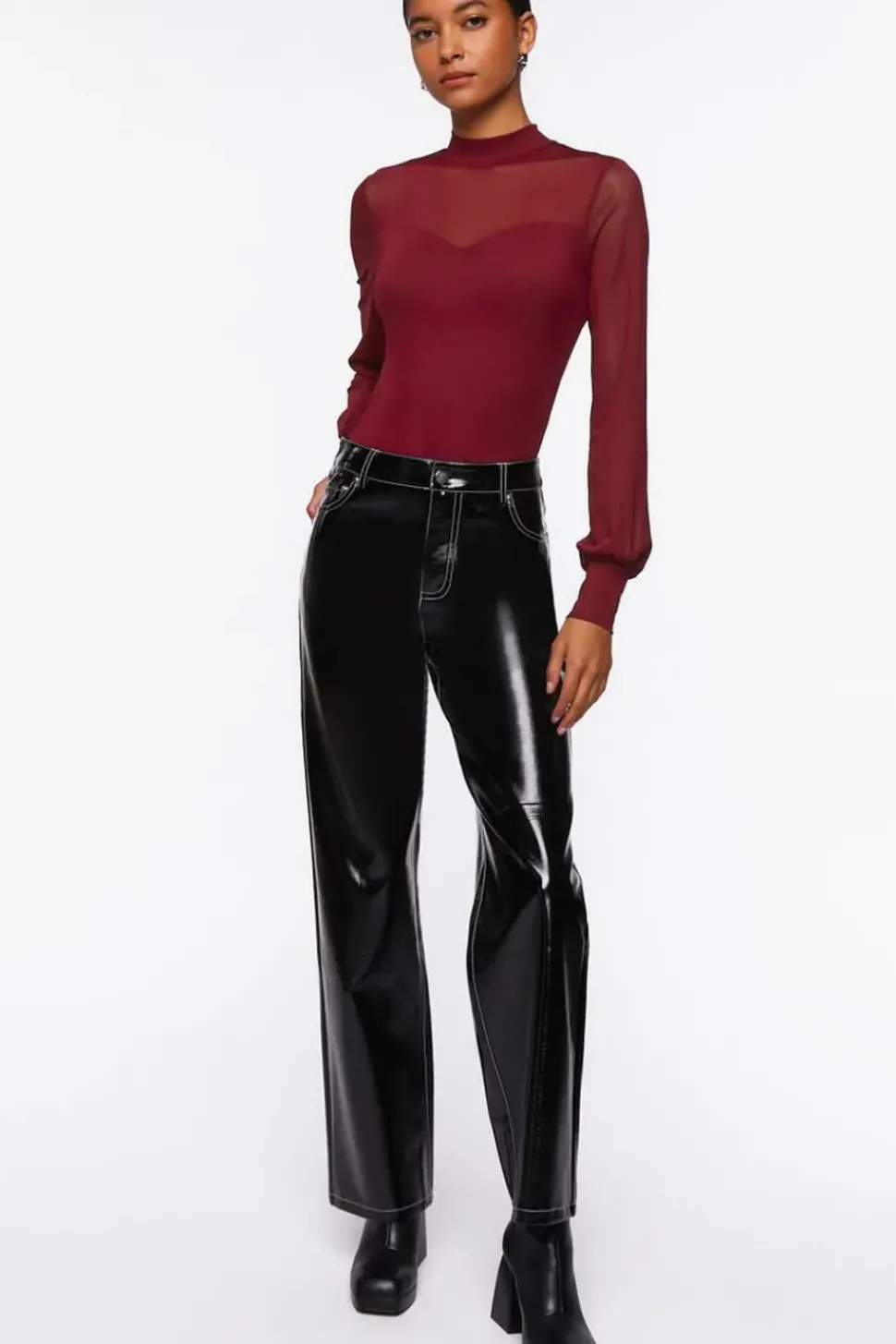 Sheer Illusion Neck Bodysuit