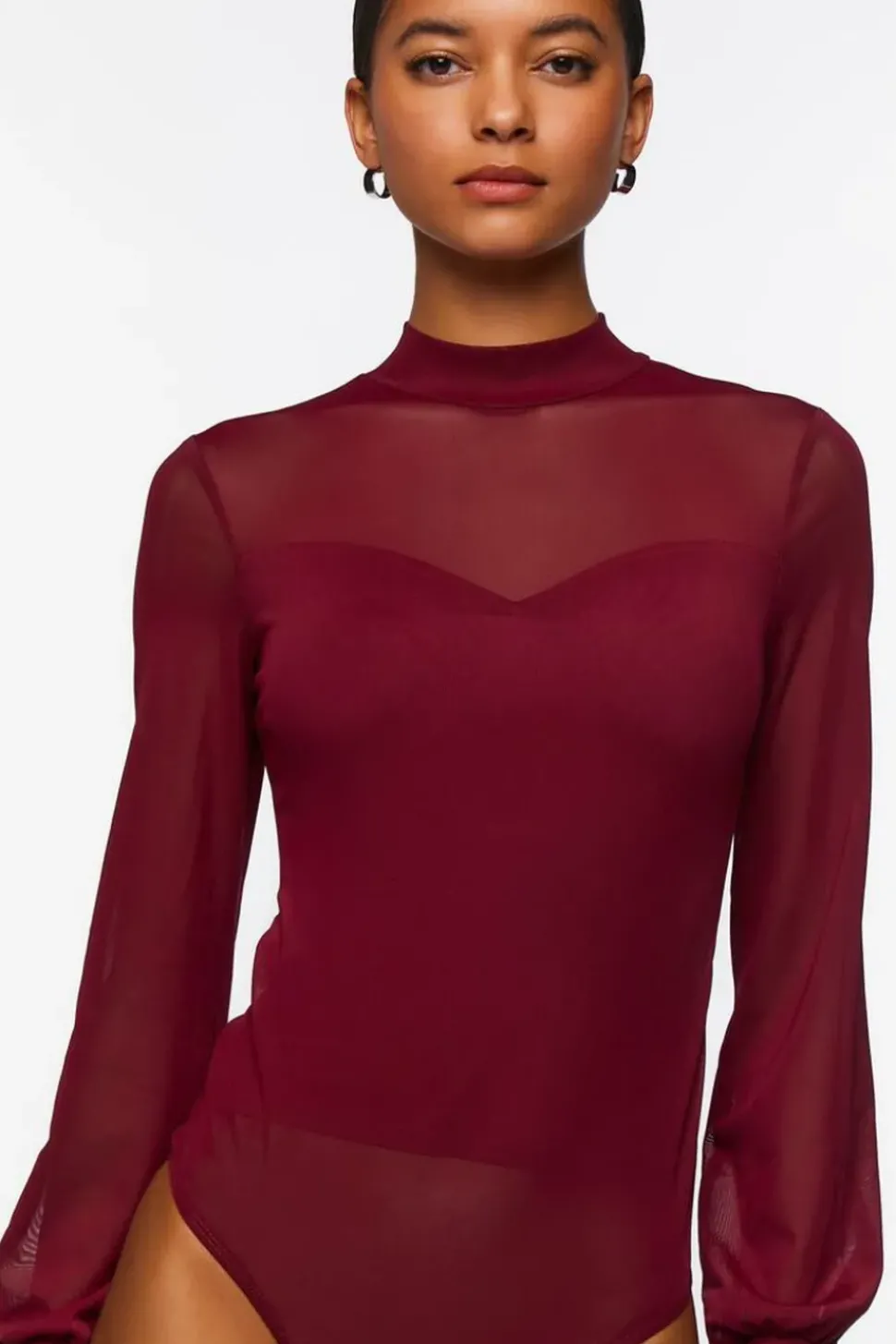 Sheer Illusion Neck Bodysuit