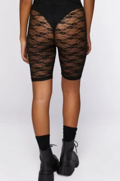 Sheer Lace Biker Shorts