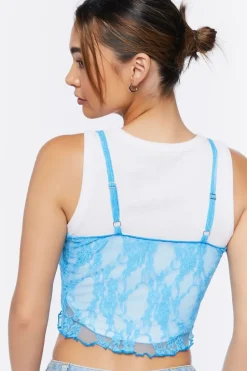 Sheer Lace Cropped Cami