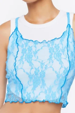 Sheer Lace Cropped Cami