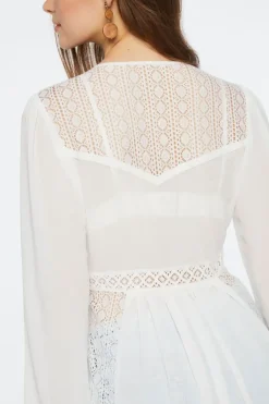 Sheer Lace Duster Jacket