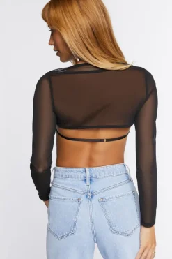 Sheer Mesh Crop Top
