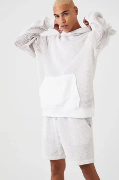 Sheer Mesh Netted Hoodie
