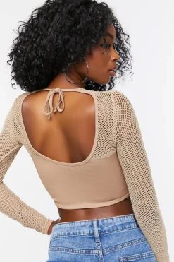 Sheer Mesh Seamless Crop Top