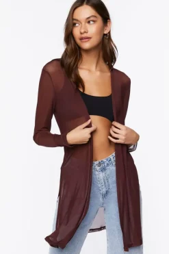 Sheer Open-Front Kimono