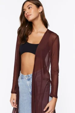 Sheer Open-Front Kimono