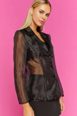 Sheer Organza Blazer