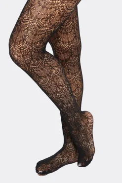 Sheer Scalloped Tights