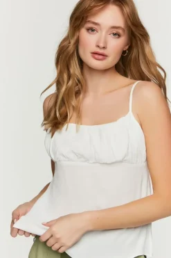 Shirred-Bust Flowy Cami