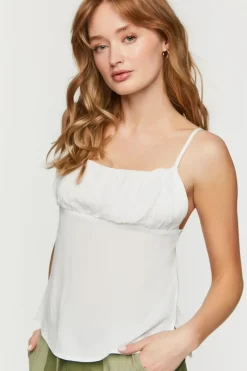 Shirred-Bust Flowy Cami