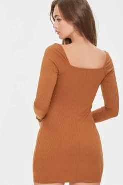 Shirred Long Sleeve Mini Dress