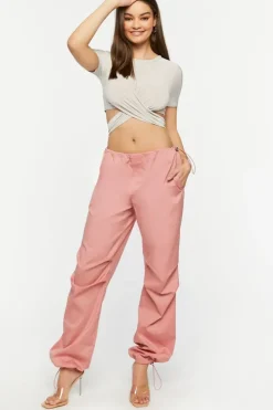 Short-Sleeve Crossover Crop Top