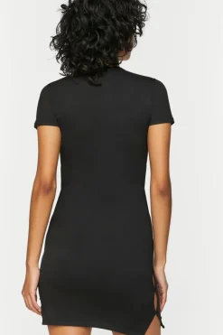 Short-Sleeve Cutout Mini Dress