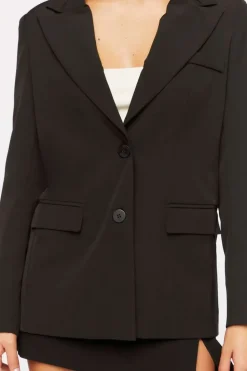 Single-Breasted Peak Lapel Blazer