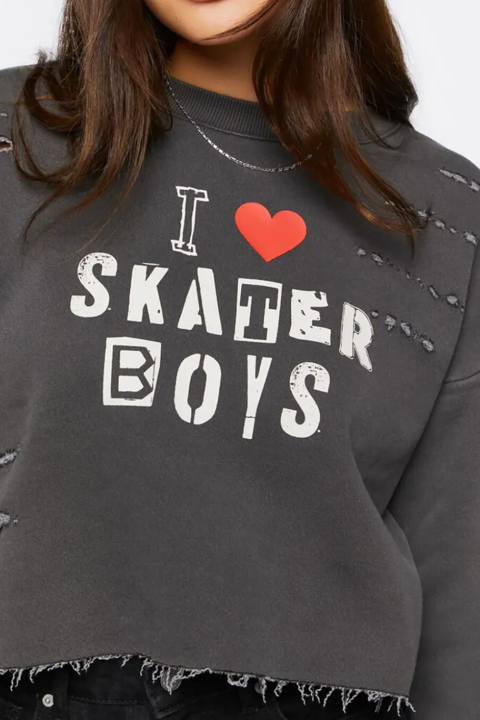 Skater Boys Graphic Cropped Pullover
